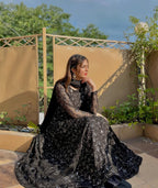 Yash Enterprise Black Fux Georgett Party Wear Salwar Suit | Grocsy