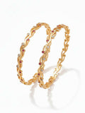 NVR Women Set of 2 Gold Plated CZ Stone Bangle | Grocsy