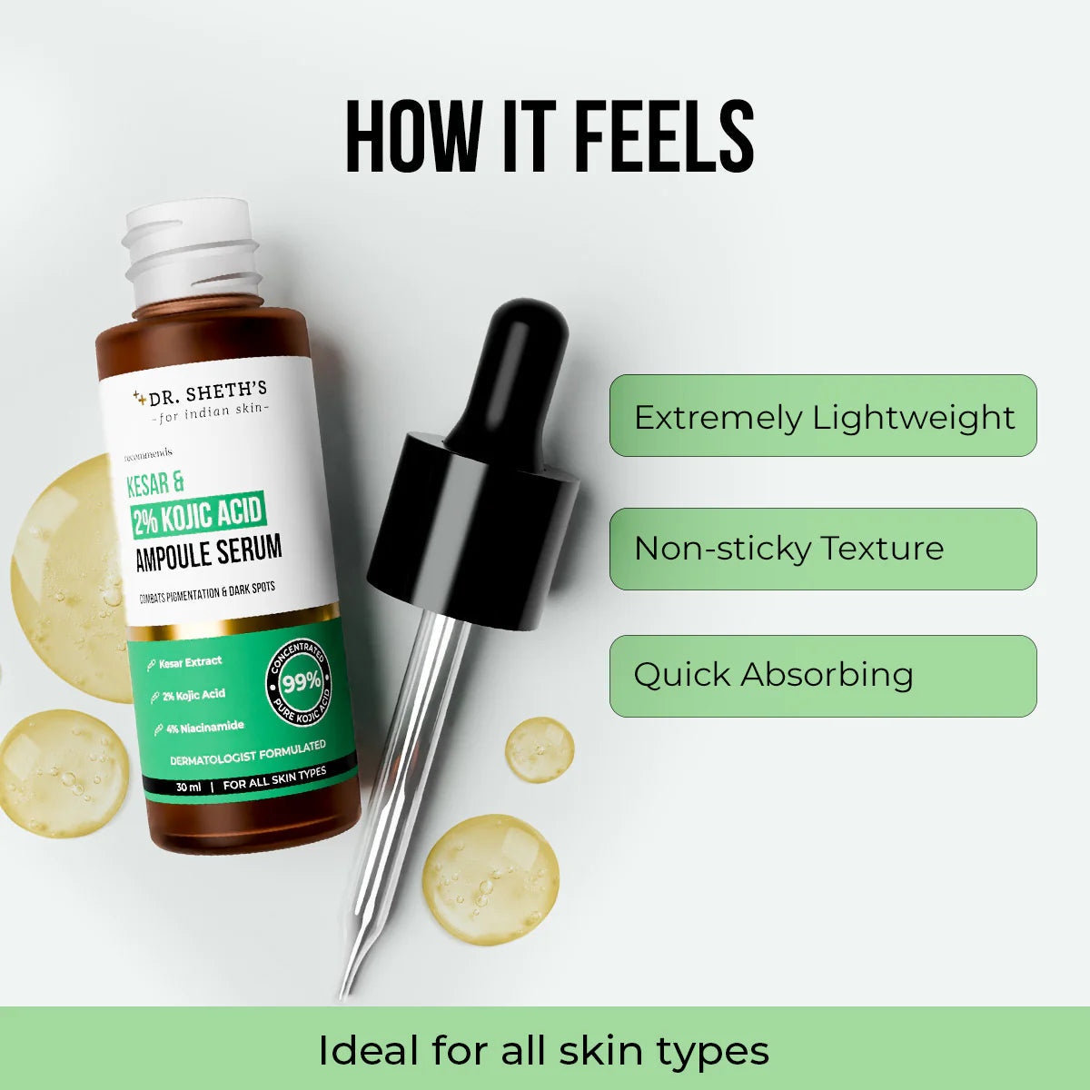 Dr. Sheth's Kesar & Kojic Acid Serum | Grocsy