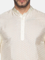 Sethukrishna Cream-Coloured Kurta with Pyjamas For Men | Grocsy