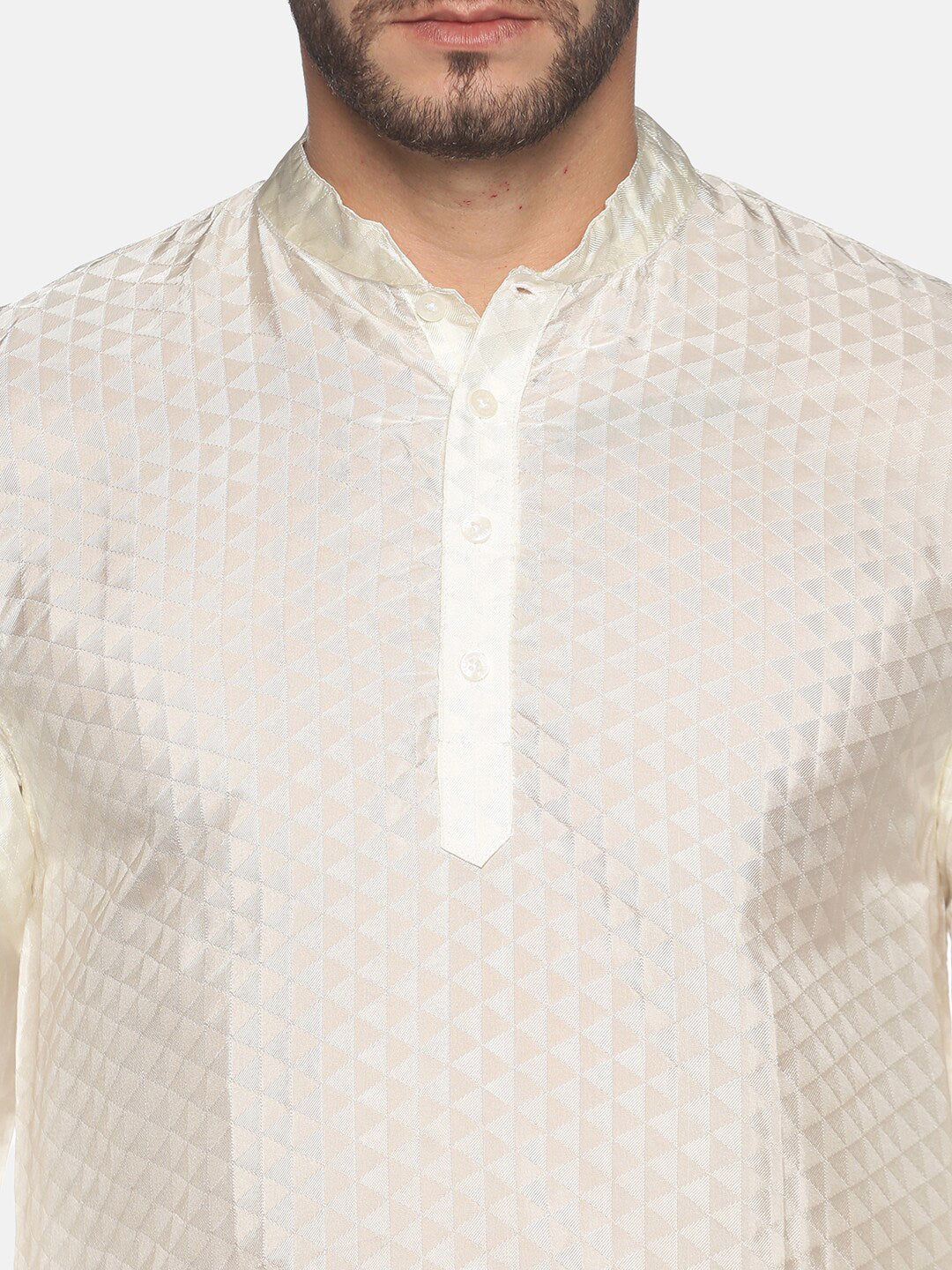 Sethukrishna Cream-Coloured Kurta with Pyjamas For Men | Grocsy
