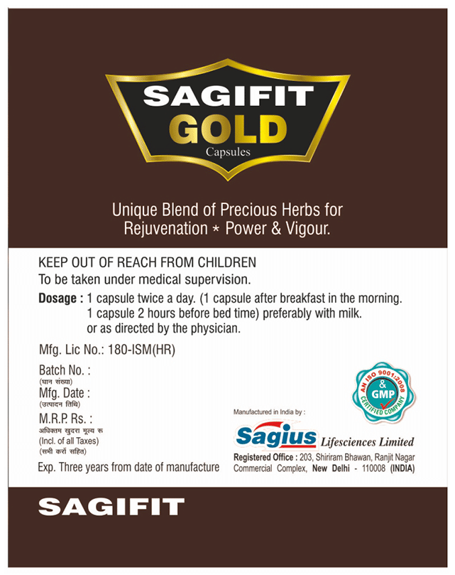 Sagius Sagifit Gold Capsule | Grocsy