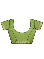 Mimosa Women's Green Chiffon Banarasi Silk Saree | Grocsy