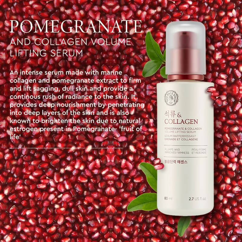 The Face Shop Pomegranate & Collagen Volume Lifting Serum - Korean Skincare | Grocsy
