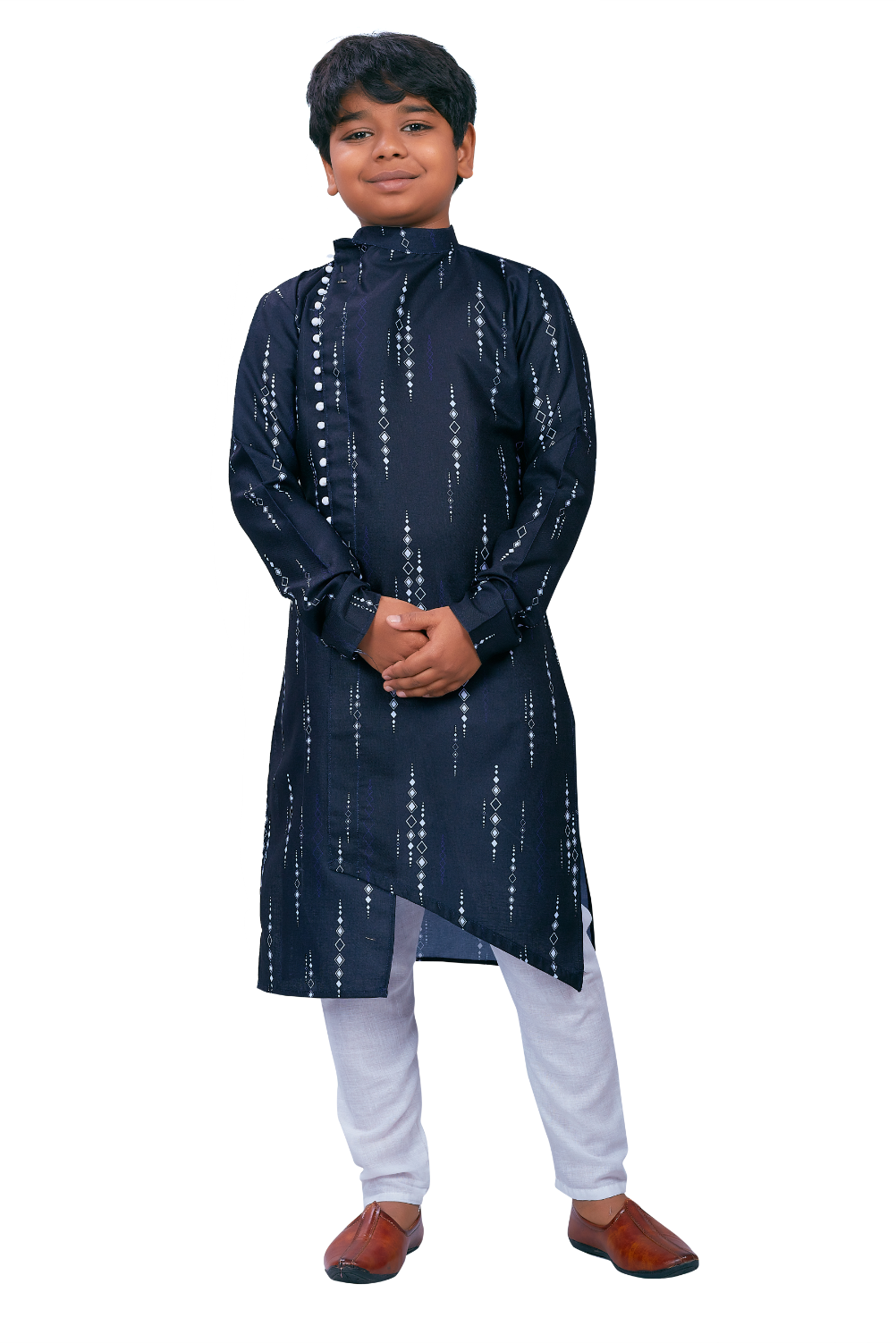 DEIANA'S Casual Designer Kurta Pyjama Set For Boys And kids (Dark Blue) | Grocsy