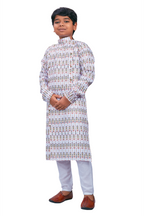 DEIANA'S Casual Designer Kurta Pyjama Set For Boys And kids (White With Multicolor) | Grocsy