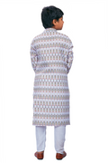 DEIANA'S Casual Designer Kurta Pyjama Set For Boys And kids (White With Multicolor) | Grocsy