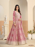 Anaita Pink Heavy Embroidered Faux Georgette Anarkali Suit With Salwar | Grocsy