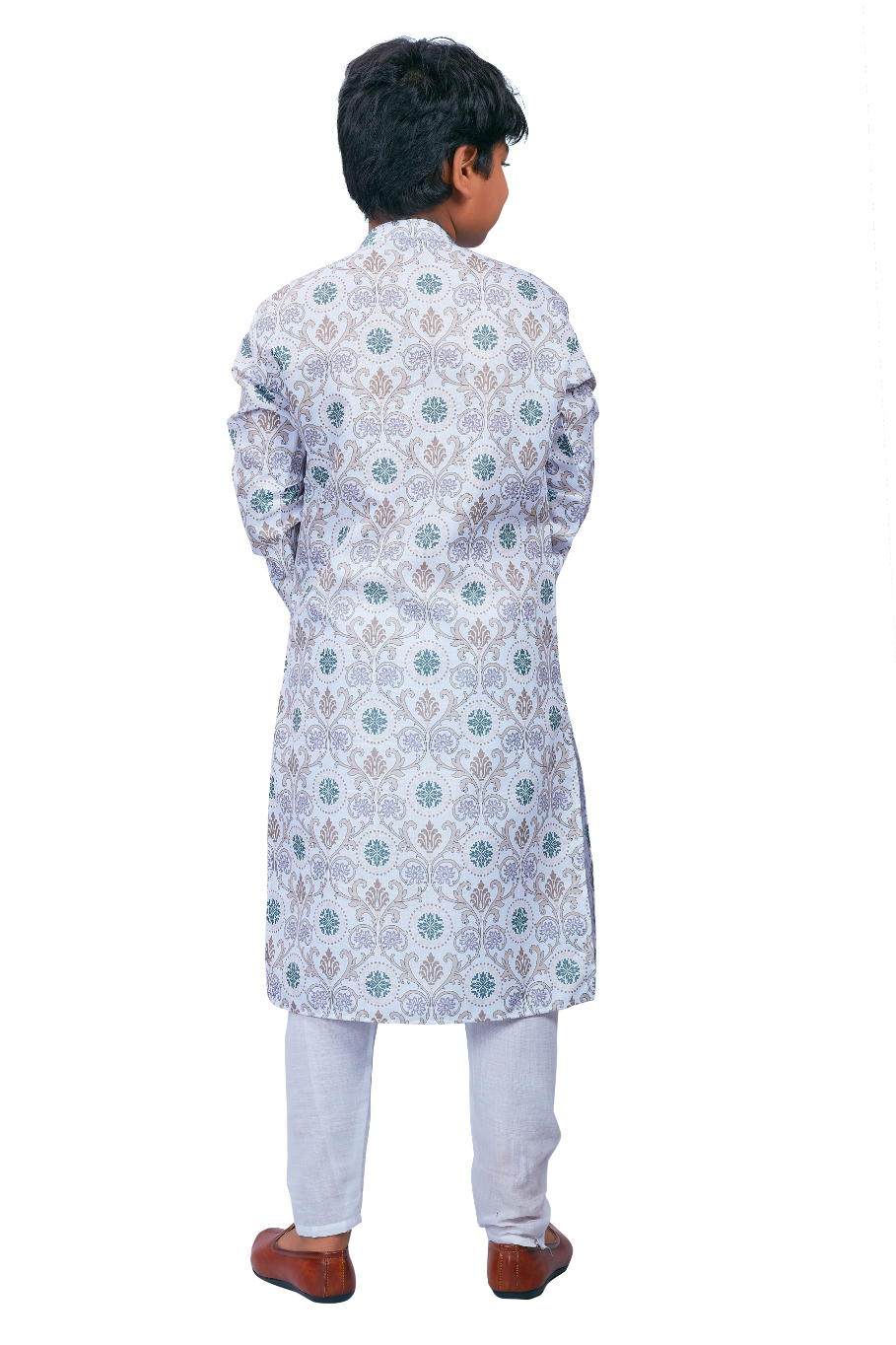 DEIANA'S Casual Designer Kurta Pyjama Set For Boys And kids (White With Multicolor) | Grocsy