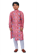 DEIANA'S Casual Designer Kurta Pyjama Set For Boys And kids (Pink With Multicolor) | Grocsy