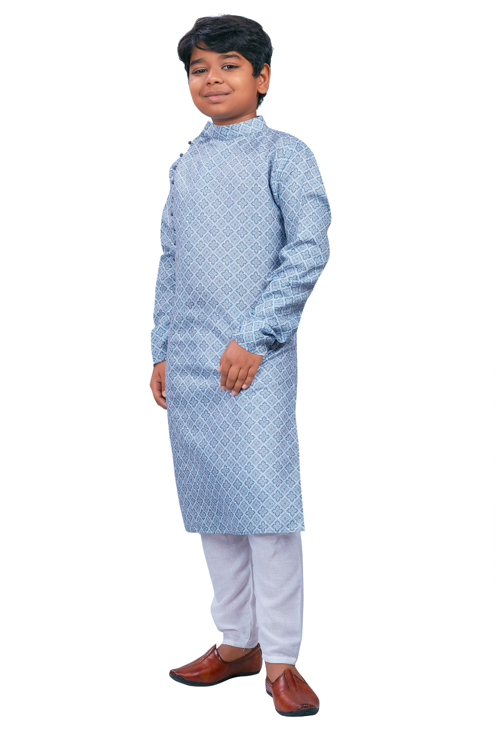 DEIANA'S Casual Designer Kurta Pyjama Set For Boys And kids (Sky Blue Blue) | Grocsy
