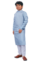 DEIANA'S Casual Designer Kurta Pyjama Set For Boys And kids (Sky Blue Blue) | Grocsy