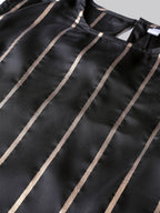 Aks Striped Sleeveless Kurta With Palazzos | Grocsy