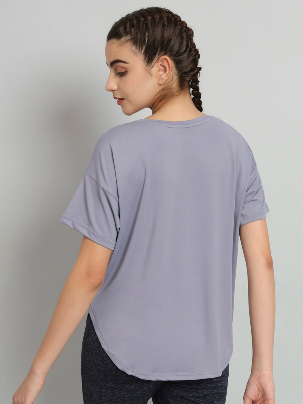 MKH Typography Printed Drop Shoulder Sleeves Dri-Fit Relaxed Fit T-shirt | Grocsy