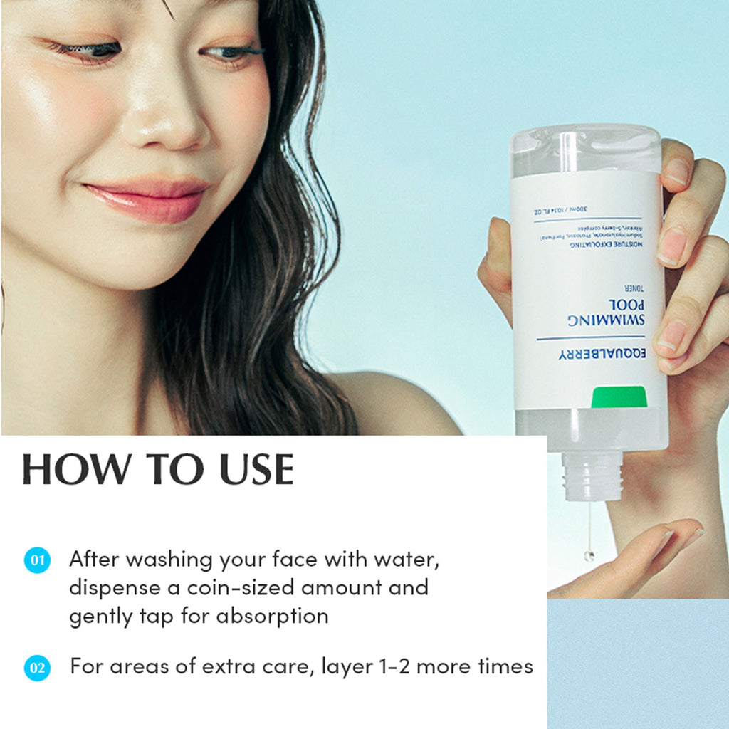 Eqqualberry Swimming Pool Toner 5 Berry Complex & Hyaluronic Acid,Pore Refining & Gentle Exfoliation | Grocsy