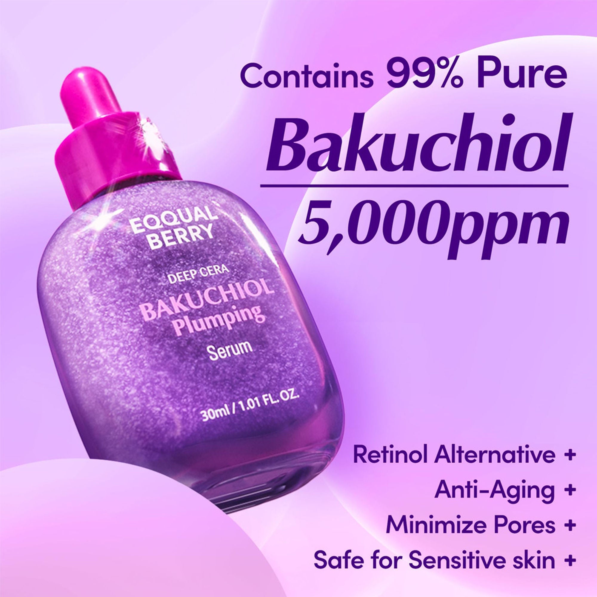 Eqqualberry Bakuchiol Plumping Serum – Niacinamide, Firming & Pore Refining | Grocsy