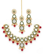 Jewel City undan Gold-Plated Pearl Choker Necklace Set | Indian Ethnic Bridal Wedding Jewellery | Handcrafted | Grocsy