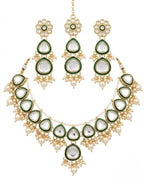 Jewel City undan Gold-Plated Pearl Choker Necklace Set | Indian Ethnic Bridal Wedding Jewellery | Handcrafted | Grocsy