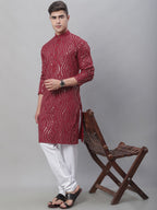 Sojanya Sequin Embroidered Pure Cotton Kurta with Churidar | Grocsy