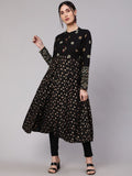 Aks Floral Printed Anarkali Kurta | Grocsy