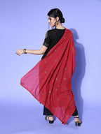 HERE&NOW Women Black & Red Embroidered Kurta Set | Grocsy