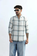 Xkind Blue Checks Regular Fit Shirt | Grocsy