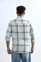 Xkind Blue Checks Regular Fit Shirt | Grocsy