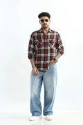 Xkind Red Checks Regular Fit Shirt | Grocsy