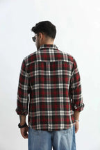 Xkind Red Checks Regular Fit Shirt | Grocsy
