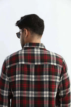 Xkind Red Checks Regular Fit Shirt | Grocsy