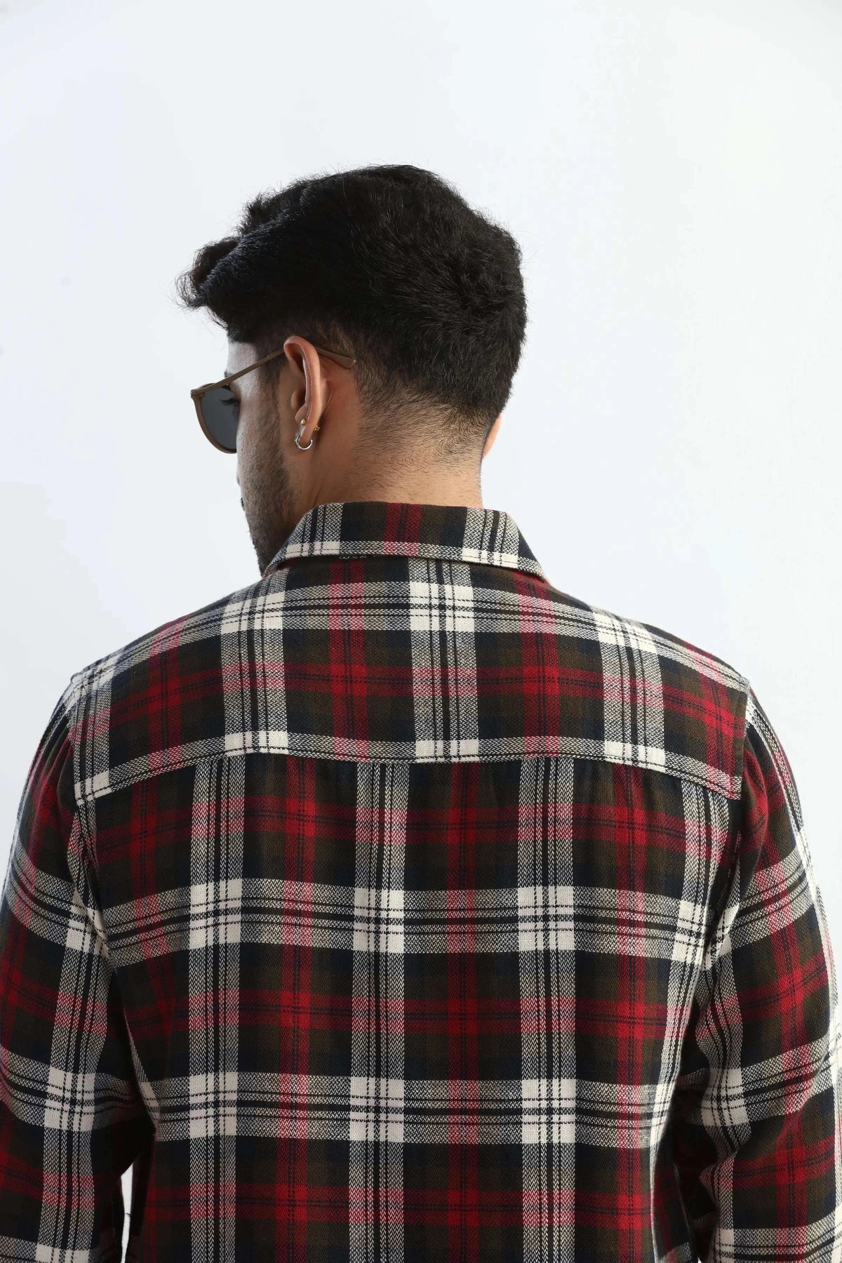 Xkind Red Checks Regular Fit Shirt | Grocsy