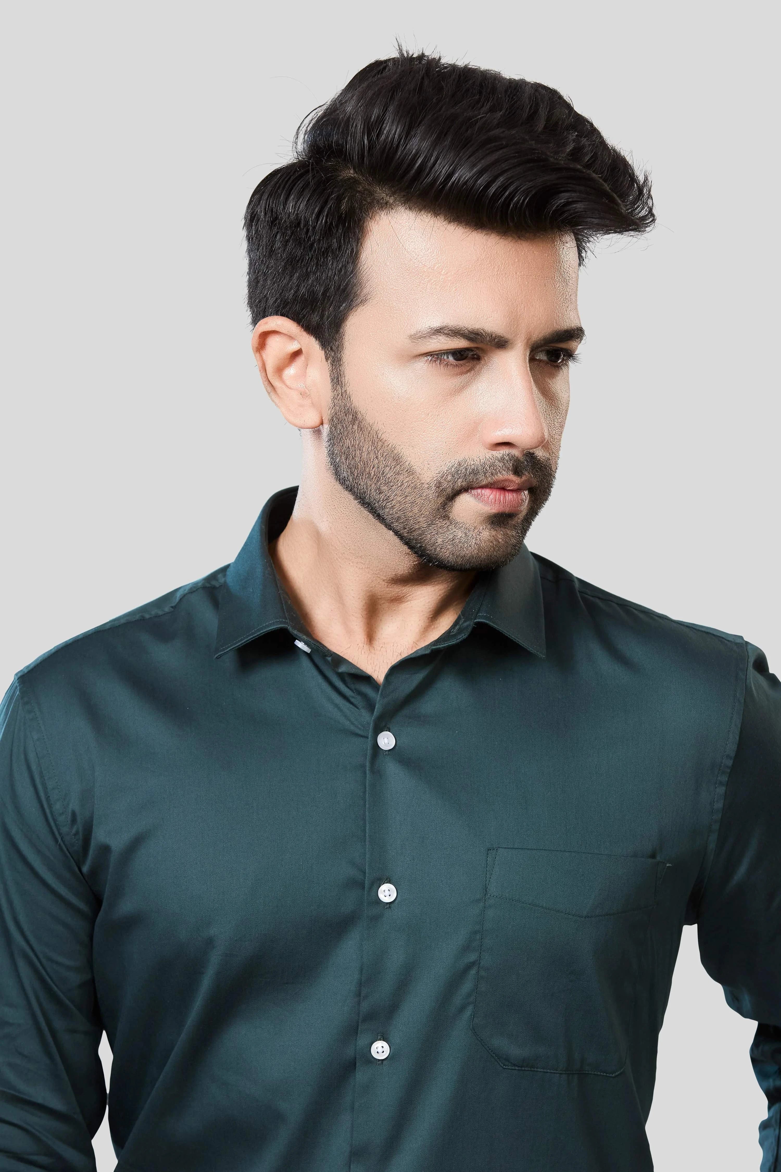 Jonesburg Men's Solid Slim Fit Formal Shirt | Grocsy