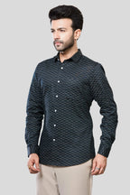 Jonesburg Men's Printed Slim Fit Formal Shirt | Grocsy