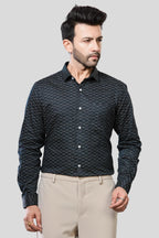 Jonesburg Men's Printed Slim Fit Formal Shirt | Grocsy