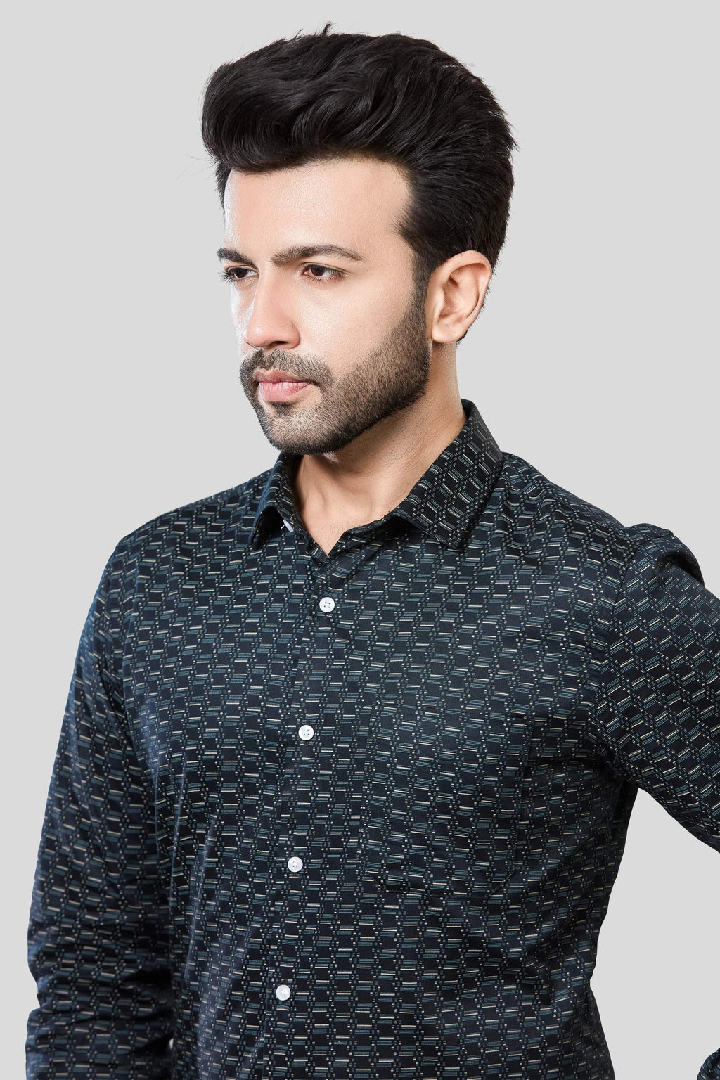 Jonesburg Men's Printed Slim Fit Formal Shirt | Grocsy