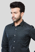 Jonesburg Men's Printed Slim Fit Formal Shirt | Grocsy