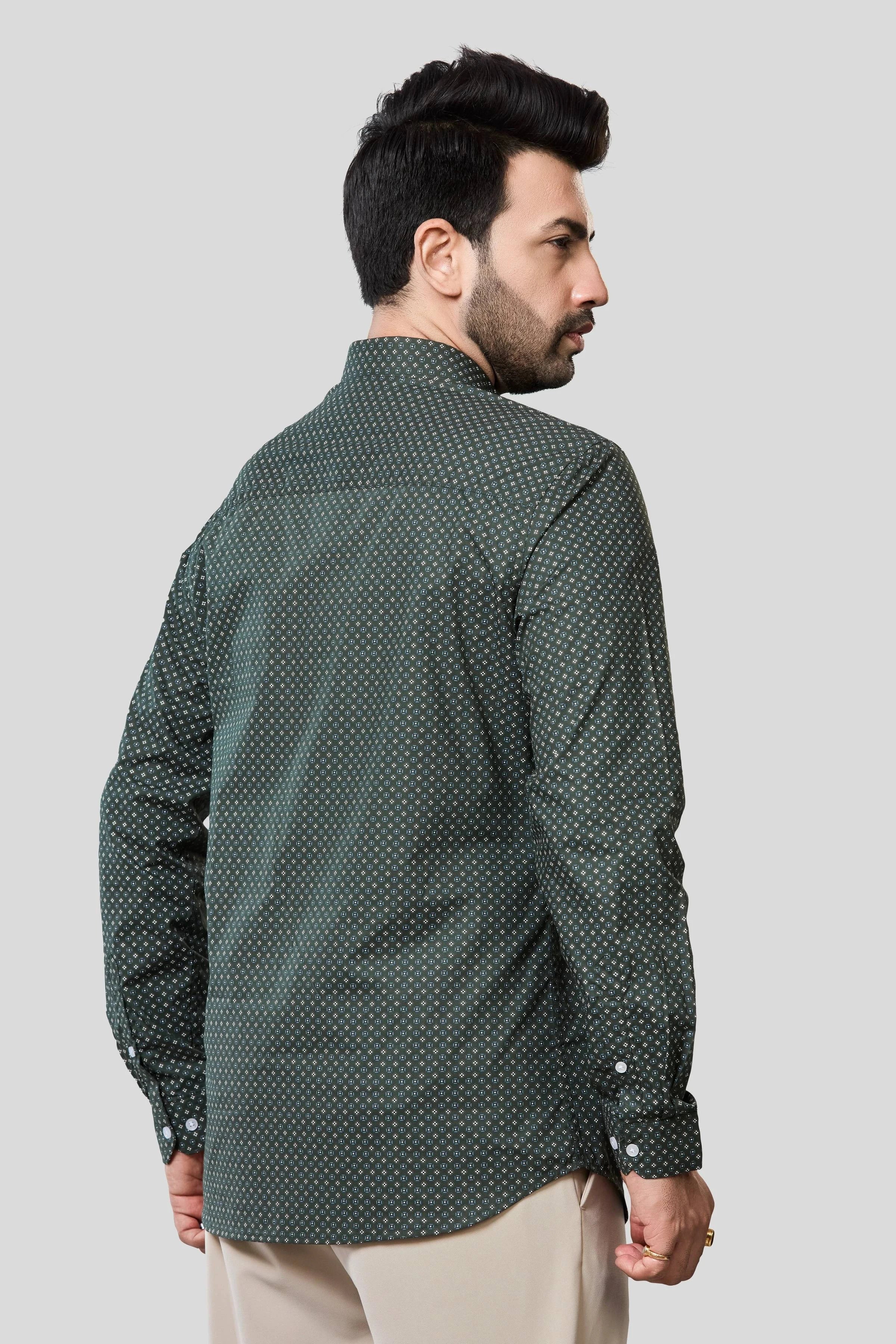 Jonesburg Men's Printed Slim Fit Formal Shirt | Grocsy