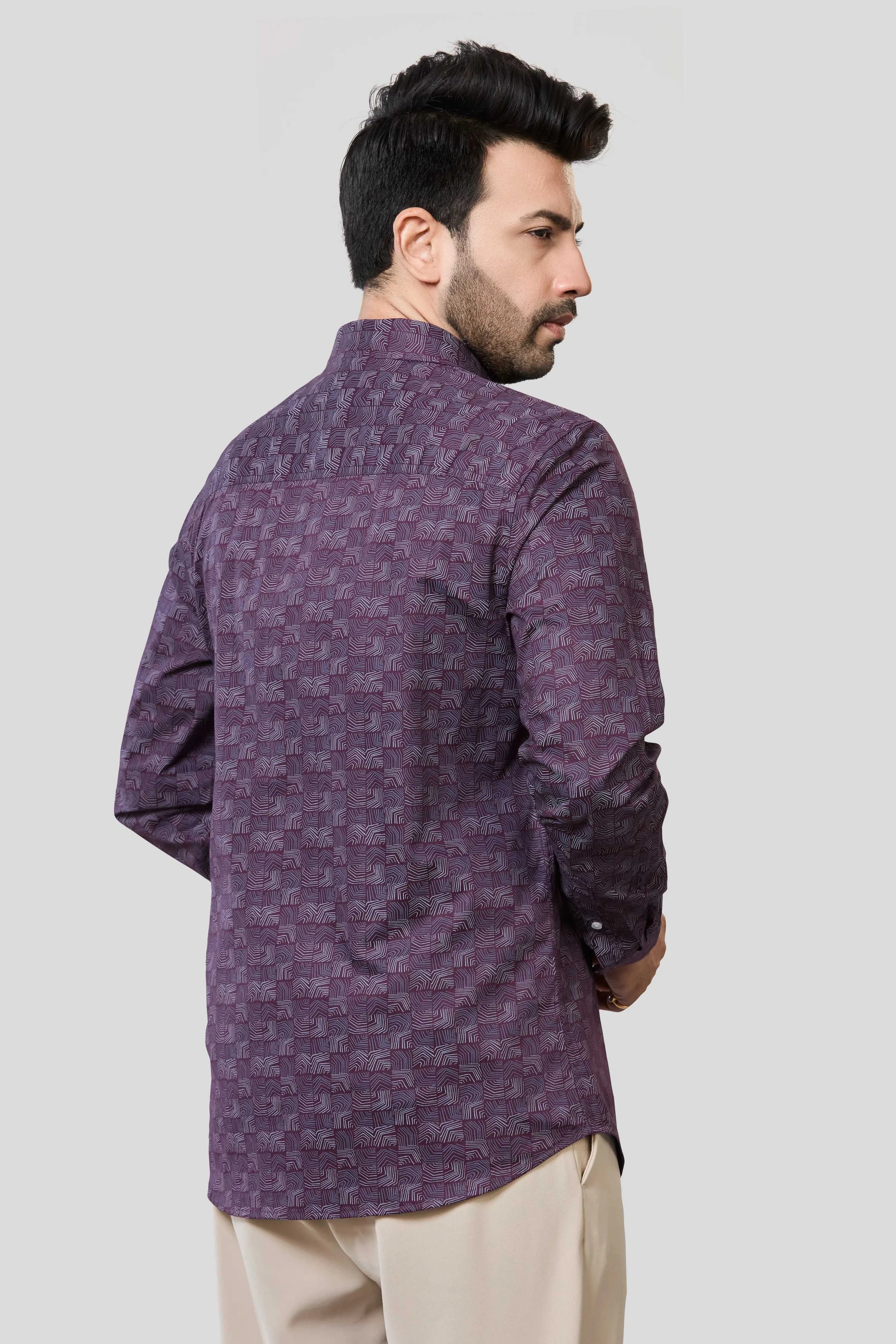 Jonesburg Men's Printed Slim Fit Formal Shirt | Grocsy