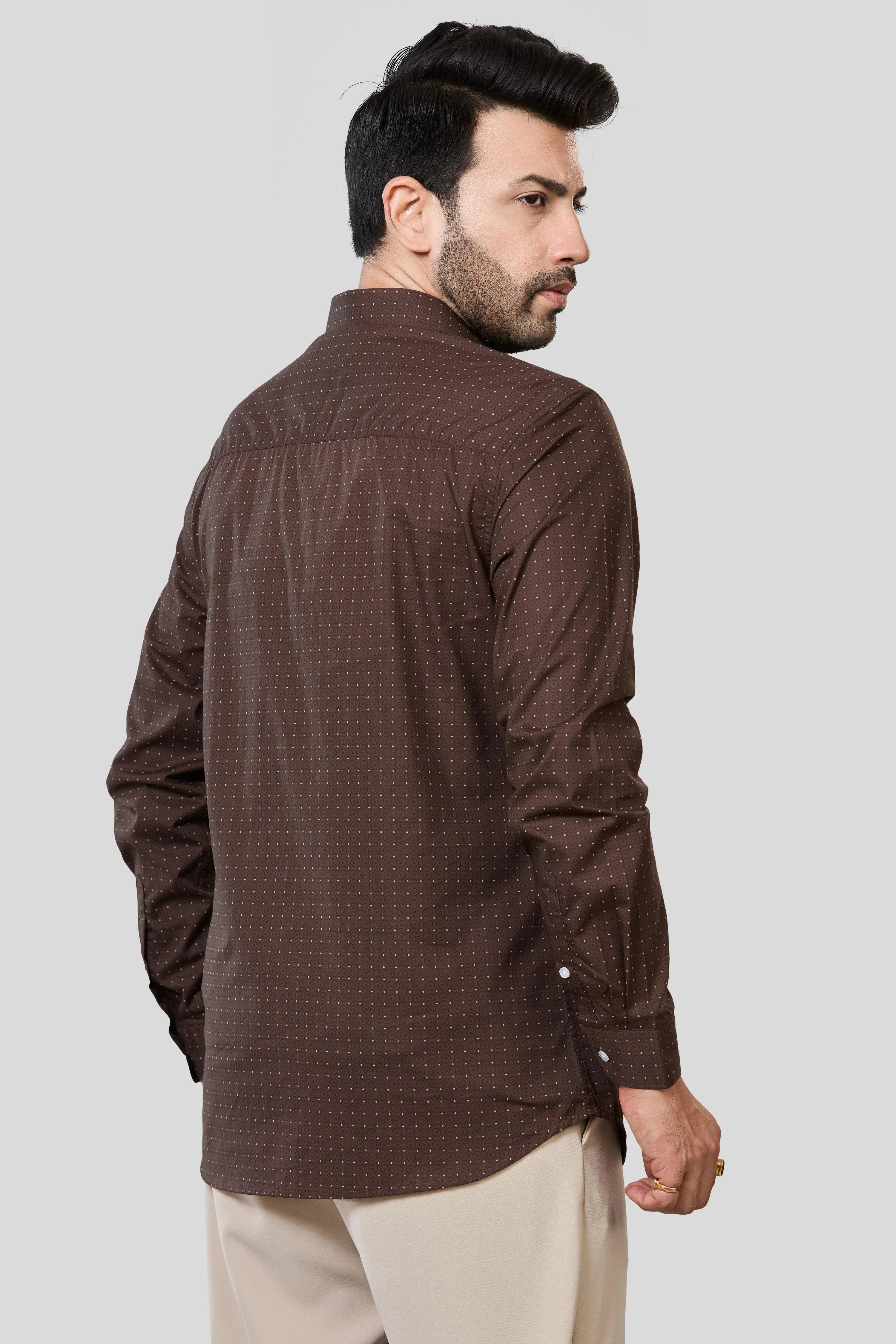 Jonesburg Men's Printed Slim Fit Formal Shirt | Grocsy