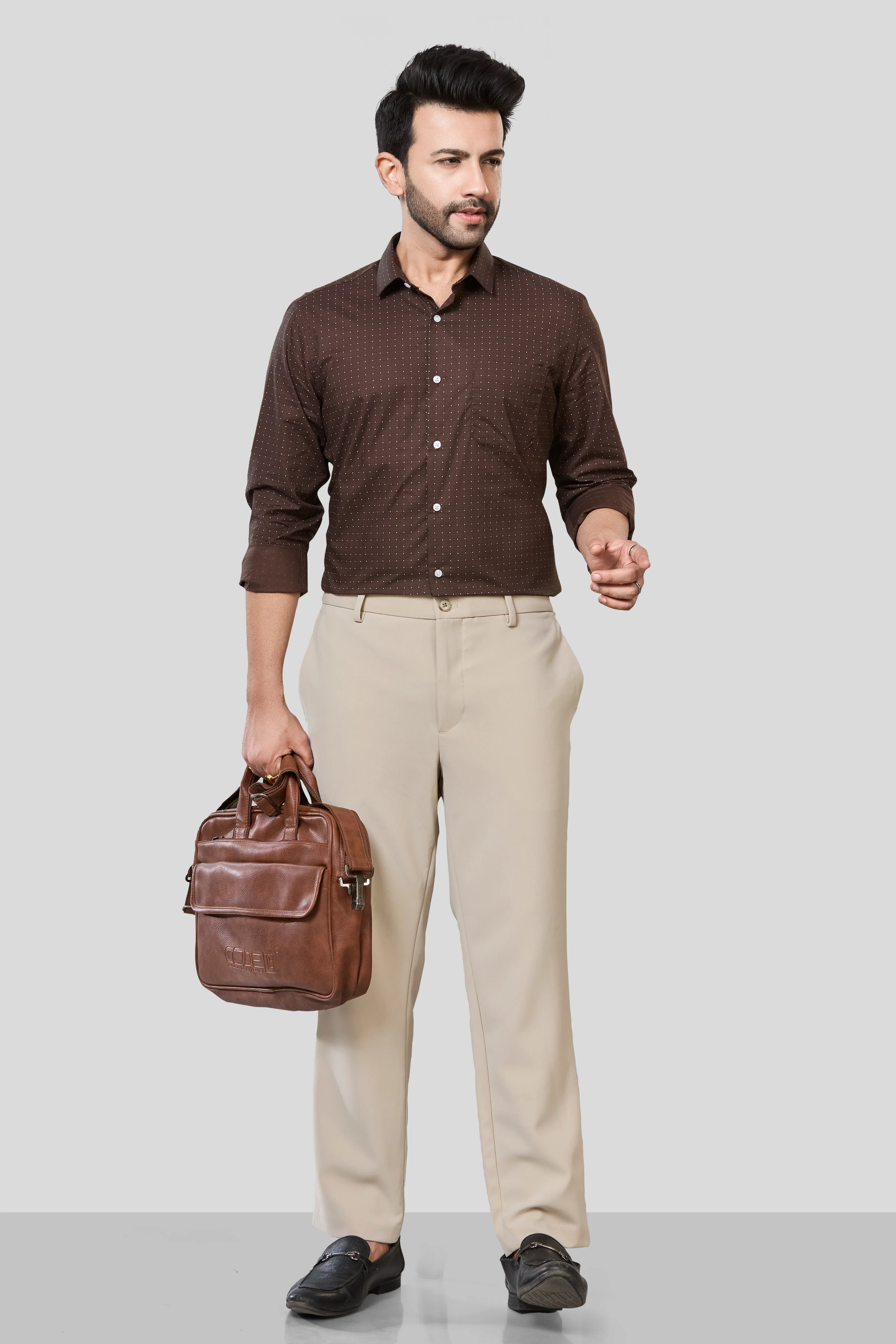 Jonesburg Men's Printed Slim Fit Formal Shirt | Grocsy