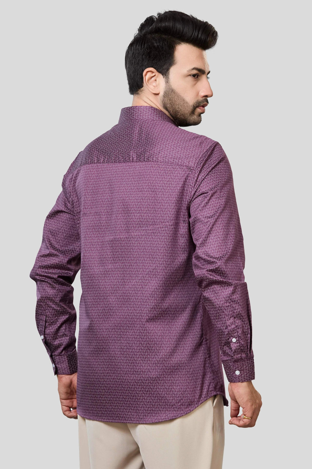 Jonesburg Men's Printed Slim Fit Formal Shirt | Grocsy