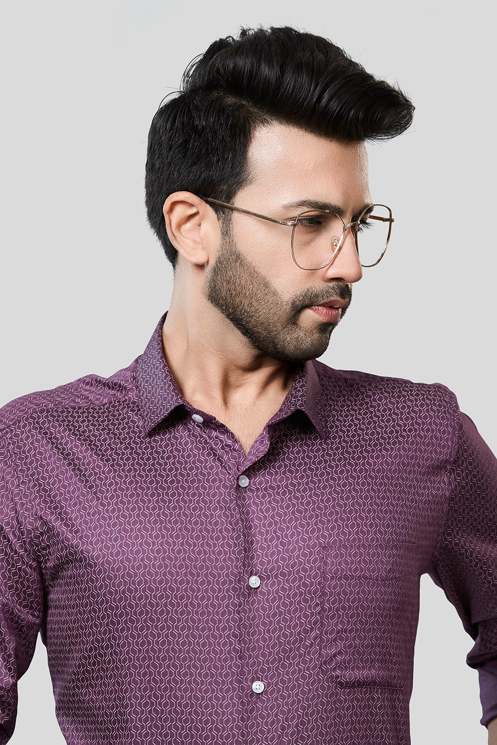Jonesburg Men's Printed Slim Fit Formal Shirt | Grocsy