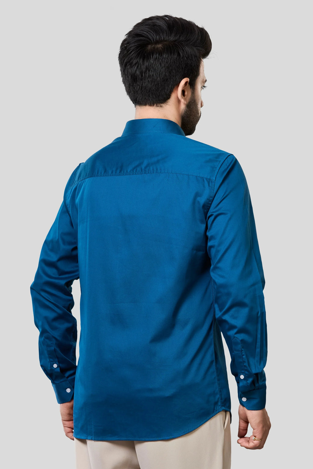 Jonesburg Men's Solid Slim Fit Formal Shirt | Grocsy