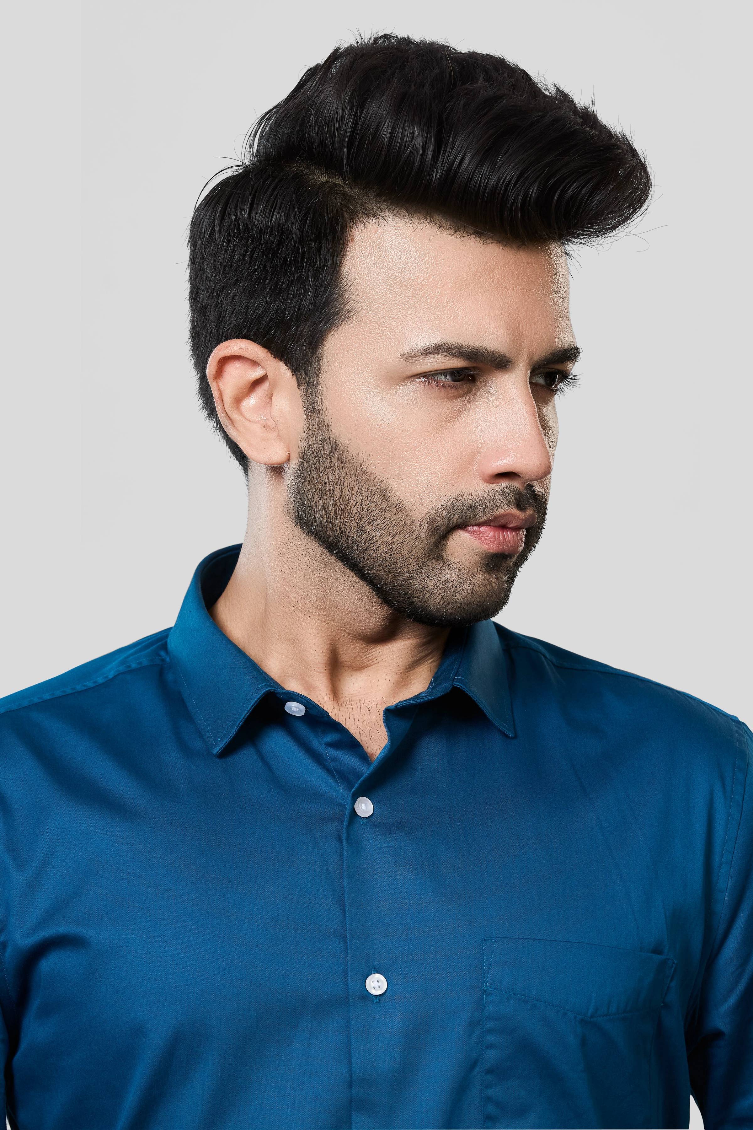 Jonesburg Men's Solid Slim Fit Formal Shirt | Grocsy