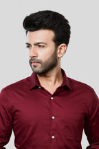 Jonesburg Men's Solid Slim Fit Formal Shirt | Grocsy