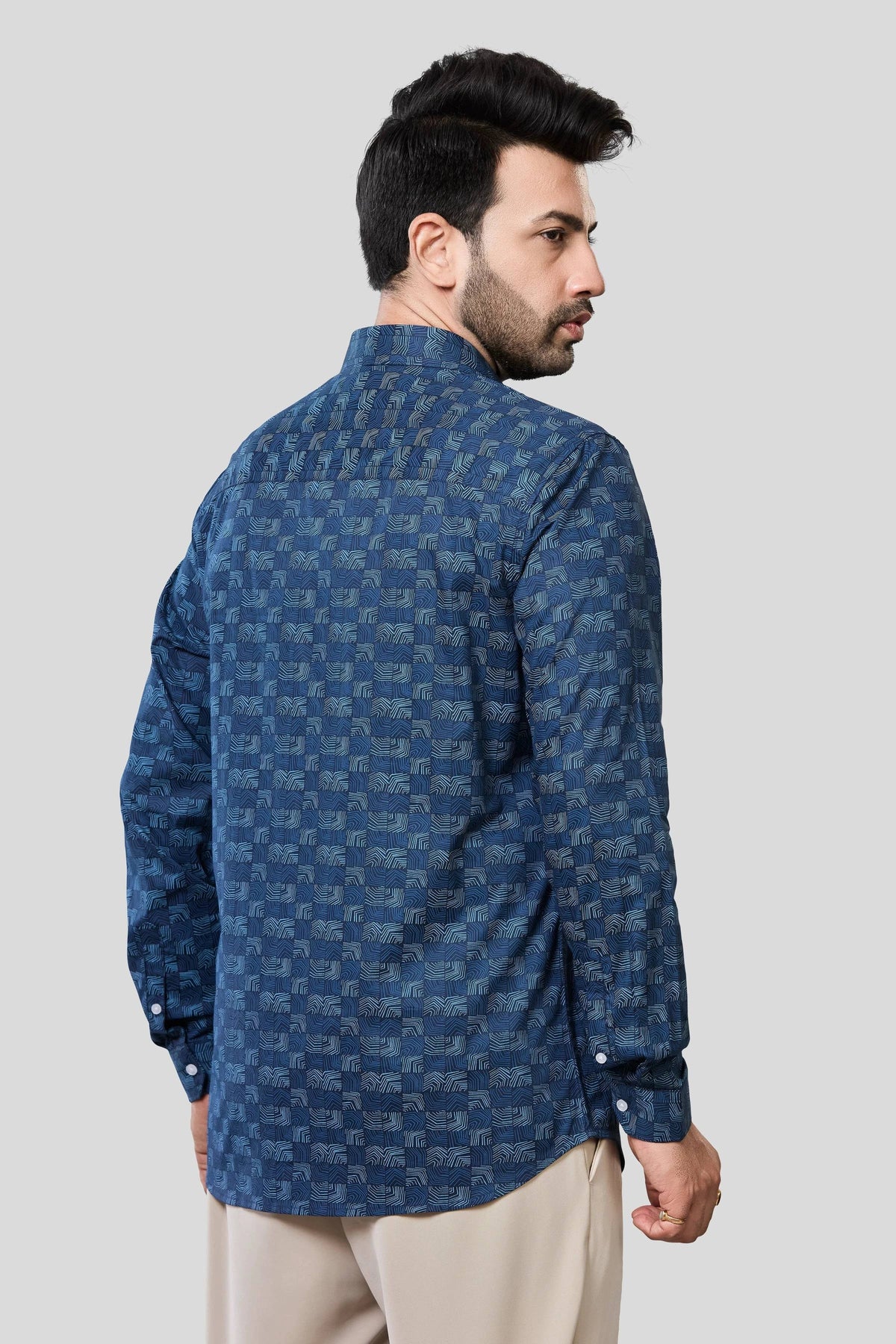 Jonesburg Men's Printed Slim Fit Formal Shirt | Grocsy