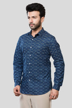 Jonesburg Men's Printed Slim Fit Formal Shirt | Grocsy