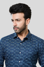 Jonesburg Men's Printed Slim Fit Formal Shirt | Grocsy
