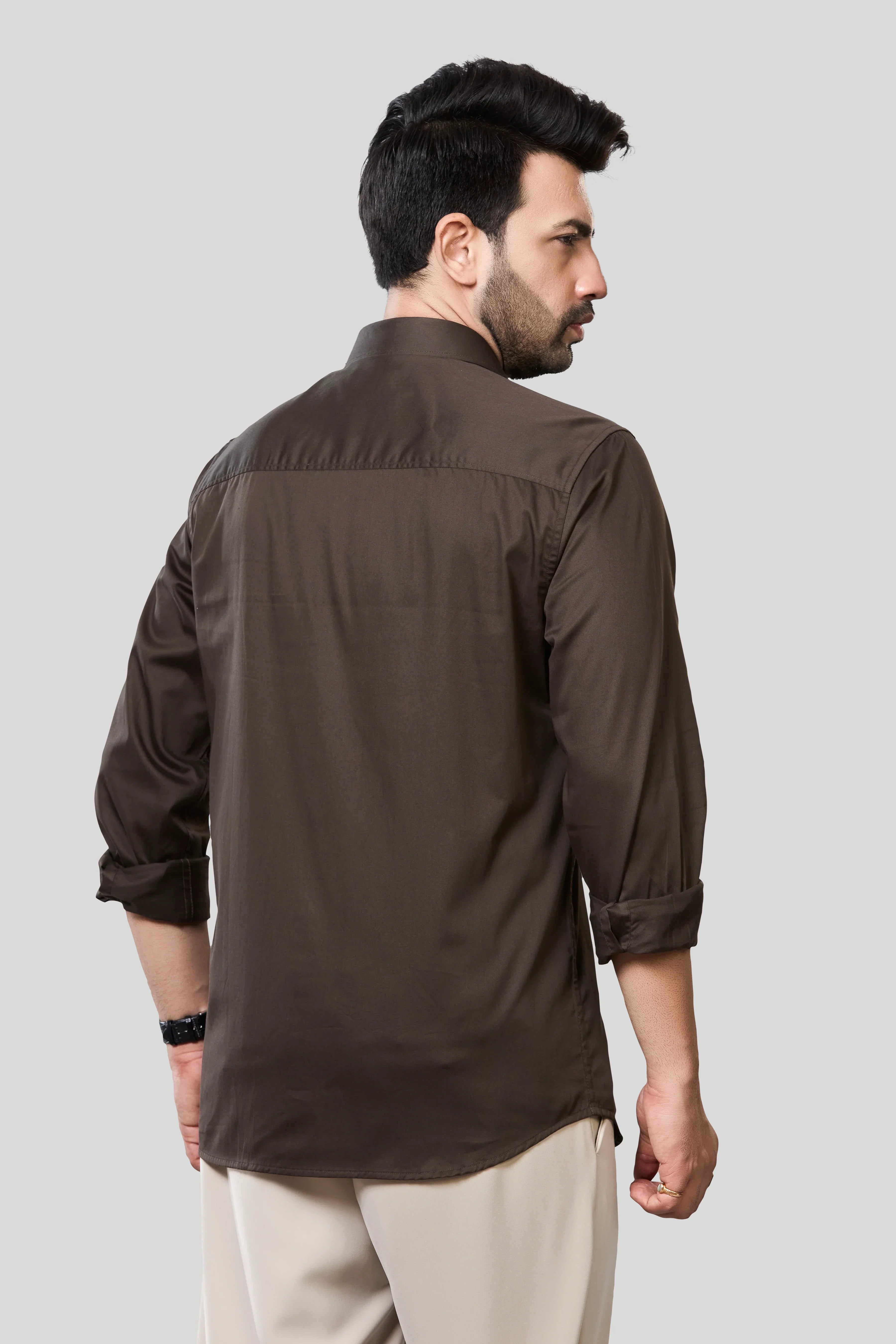 Jonesburg Men's Solid Slim Fit Formal Shirt | Grocsy