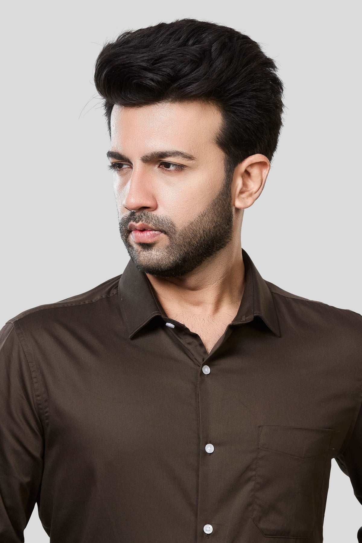 Jonesburg Men's Solid Slim Fit Formal Shirt | Grocsy